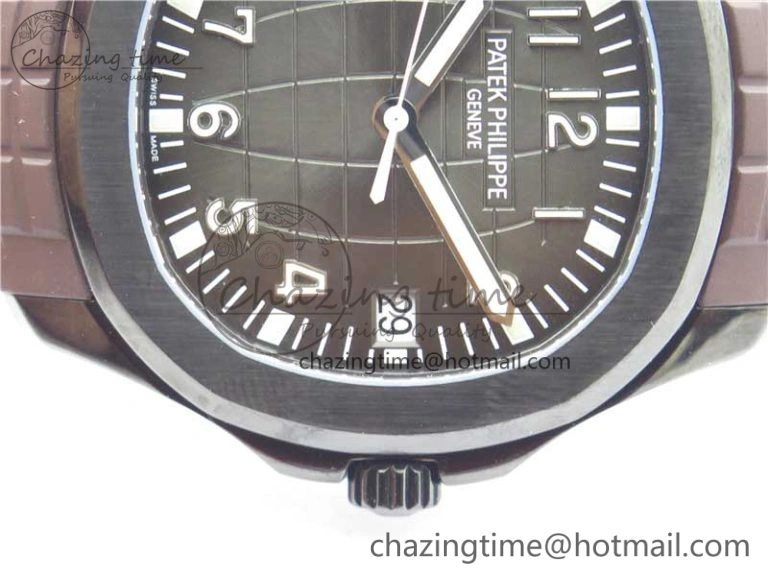Aquanaut Black Venom DLC ZF 1:1 Best Edition Black Dial on Brown Rubber Strap 324CS (Free box) Comfortable 8894