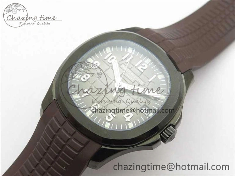 Aquanaut Black Venom DLC ZF 1:1 Best Edition Black Dial on Brown Rubber Strap 324CS (Free box) Comfortable 8894
