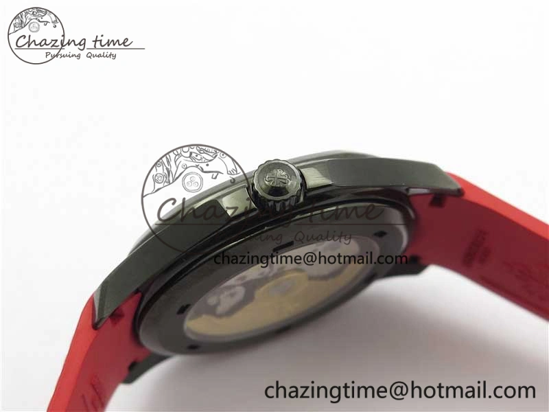 Aquanaut Black Venom DLC ZF 1:1 Best Edition Black Dial on Red Rubber Strap 324CS (Free box) Youthful 8893