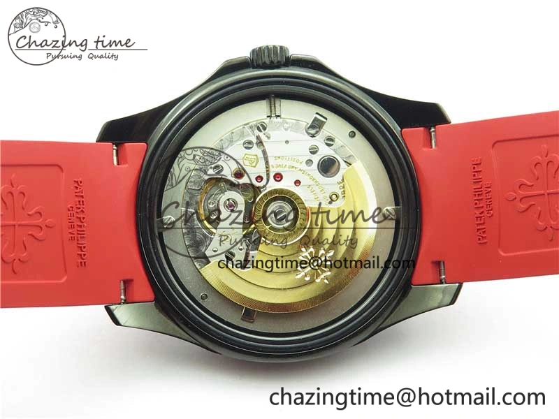 Aquanaut Black Venom DLC ZF 1:1 Best Edition Black Dial on Red Rubber Strap 324CS (Free box) Youthful 8893