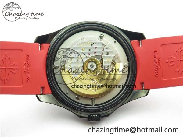 Aquanaut Black Venom DLC ZF 1:1 Best Edition Black Dial on Red Rubber Strap 324CS (Free box) Youthful 8893