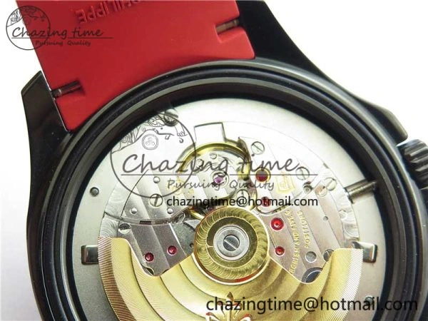 Aquanaut Black Venom DLC ZF 1:1 Best Edition Black Dial on Red Rubber Strap 324CS (Free box) Youthful 8893
