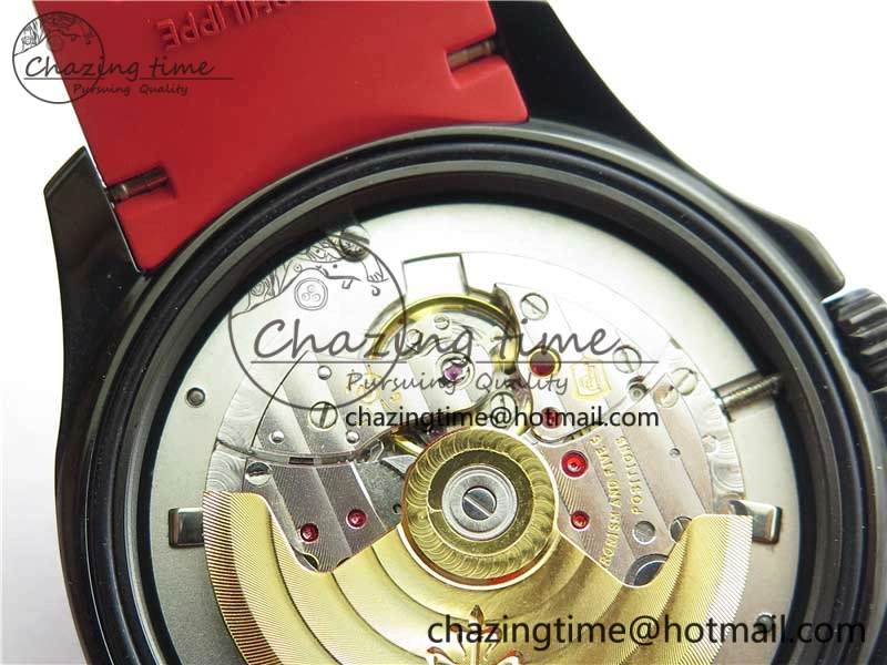 Aquanaut Black Venom DLC ZF 1:1 Best Edition Black Dial on Red Rubber Strap 324CS (Free box) Youthful 8893