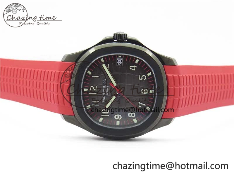 Aquanaut Black Venom DLC ZF 1:1 Best Edition Black Dial on Red Rubber Strap 324CS (Free box) Youthful 8893