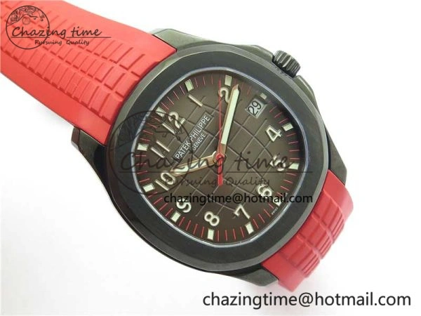 Aquanaut Black Venom DLC ZF 1:1 Best Edition Black Dial on Red Rubber Strap 324CS (Free box) Youthful 8893