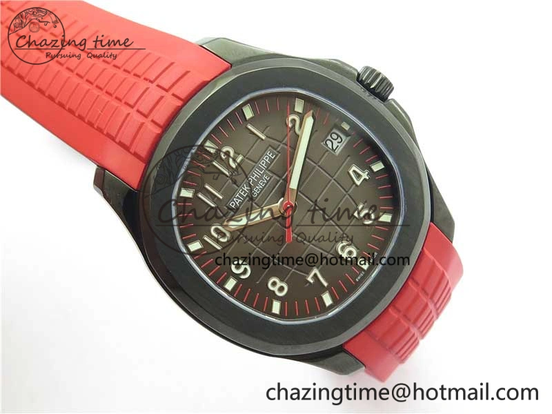 Aquanaut Black Venom DLC ZF 1:1 Best Edition Black Dial on Red Rubber Strap 324CS (Free box) Youthful 8893