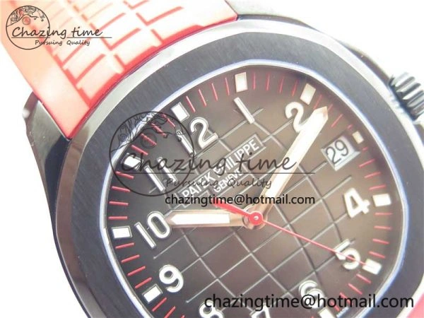 Aquanaut Black Venom DLC ZF 1:1 Best Edition Black Dial on Red Rubber Strap 324CS (Free box) Youthful 8893