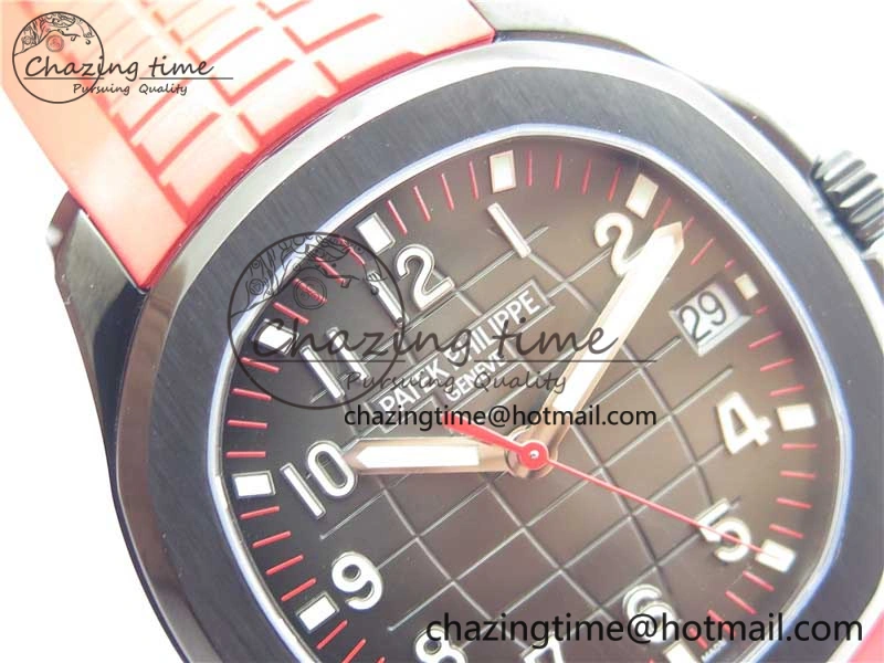 Aquanaut Black Venom DLC ZF 1:1 Best Edition Black Dial on Red Rubber Strap 324CS (Free box) Youthful 8893
