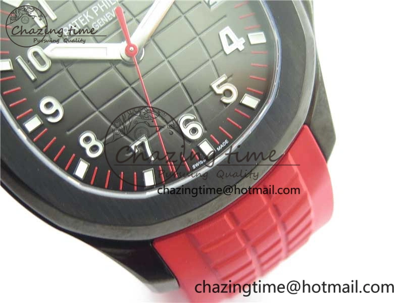 Aquanaut Black Venom DLC ZF 1:1 Best Edition Black Dial on Red Rubber Strap 324CS (Free box) Youthful 8893