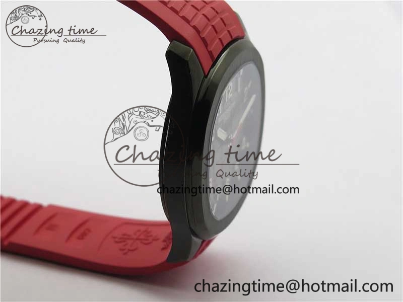 Aquanaut Black Venom DLC ZF 1:1 Best Edition Black Dial on Red Rubber Strap 324CS (Free box) Youthful 8893