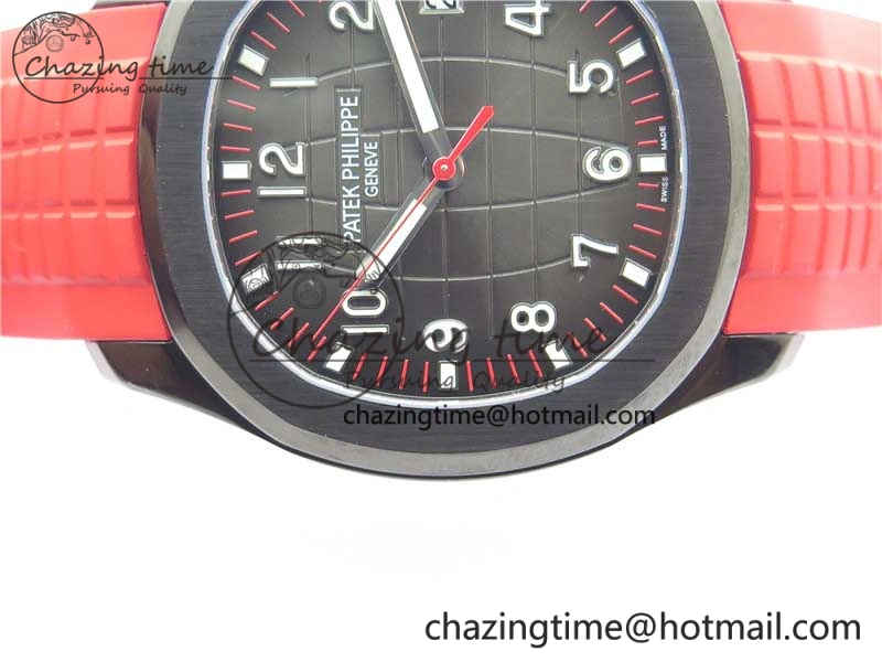 Aquanaut Black Venom DLC ZF 1:1 Best Edition Black Dial on Red Rubber Strap 324CS (Free box) Youthful 8893