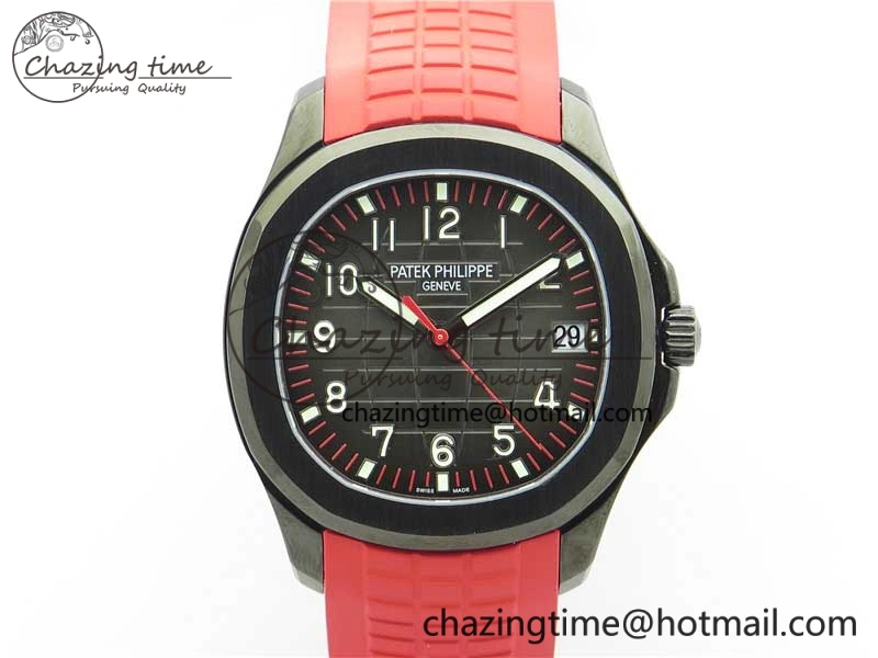 Aquanaut Black Venom DLC ZF 1:1 Best Edition Black Dial on Red Rubber Strap 324CS (Free box) Youthful 8893