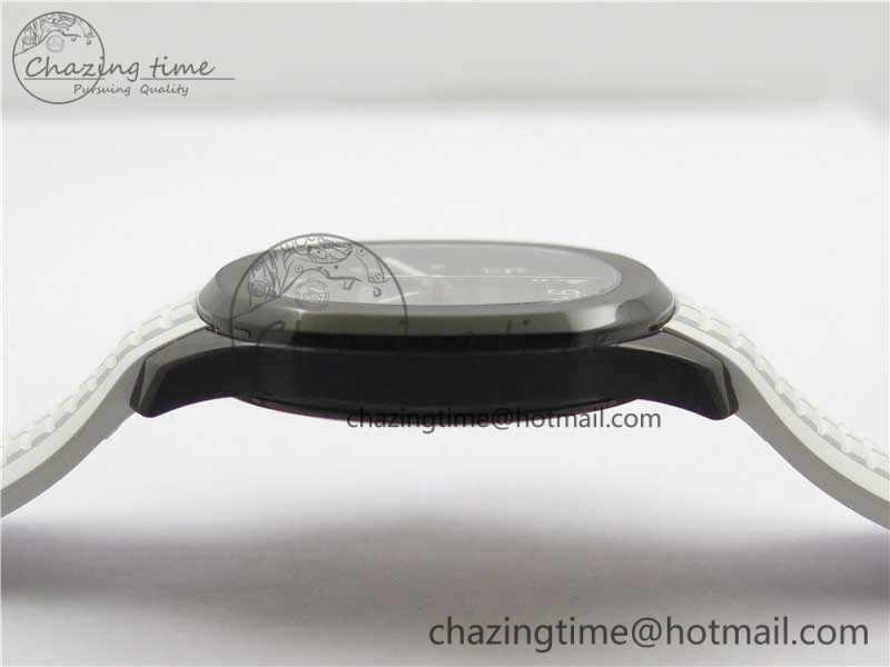 DailyWear Aquanaut Black Venom DLC ZF 1:1 Best Edition Black Dial on White Rubber Strap 324CS (Free box) 8895