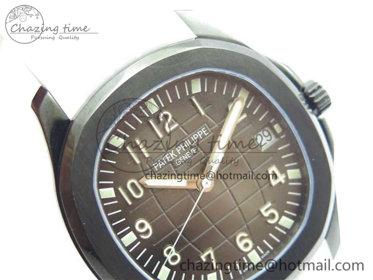DailyWear Aquanaut Black Venom DLC ZF 1:1 Best Edition Black Dial on White Rubber Strap 324CS (Free box) 8895