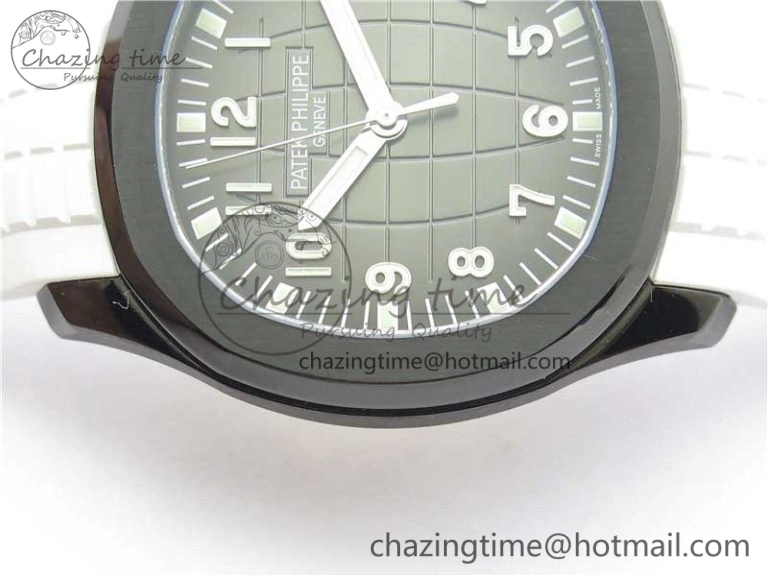 DailyWear Aquanaut Black Venom DLC ZF 1:1 Best Edition Black Dial on White Rubber Strap 324CS (Free box) 8895