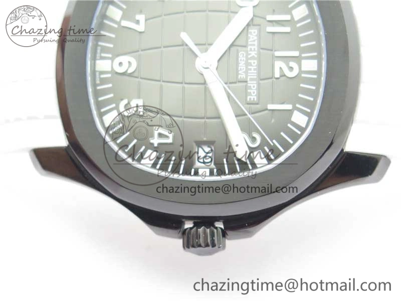 DailyWear Aquanaut Black Venom DLC ZF 1:1 Best Edition Black Dial on White Rubber Strap 324CS (Free box) 8895