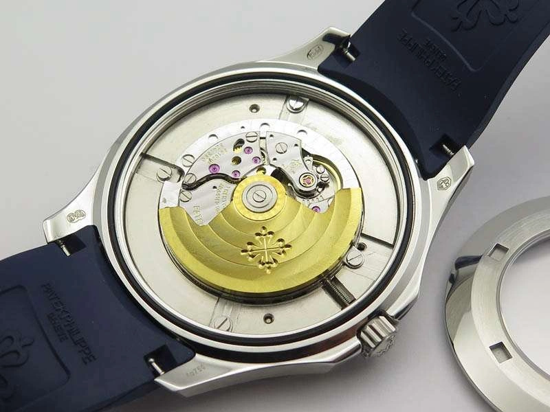 Comfortable Aquanaut Jumbo 42mm SS BP Maker 1:1 Best Edition Blue Dial On Blue Rubber Strap APP324CS 9038