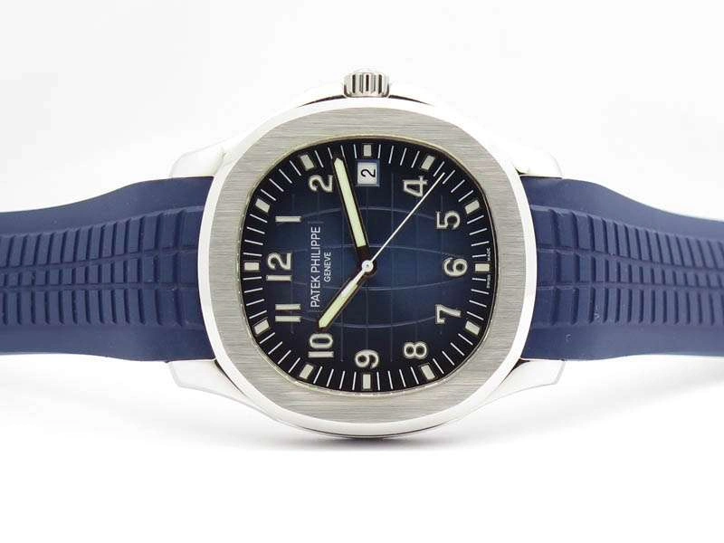 Comfortable Aquanaut Jumbo 42mm SS BP Maker 1:1 Best Edition Blue Dial On Blue Rubber Strap APP324CS 9038