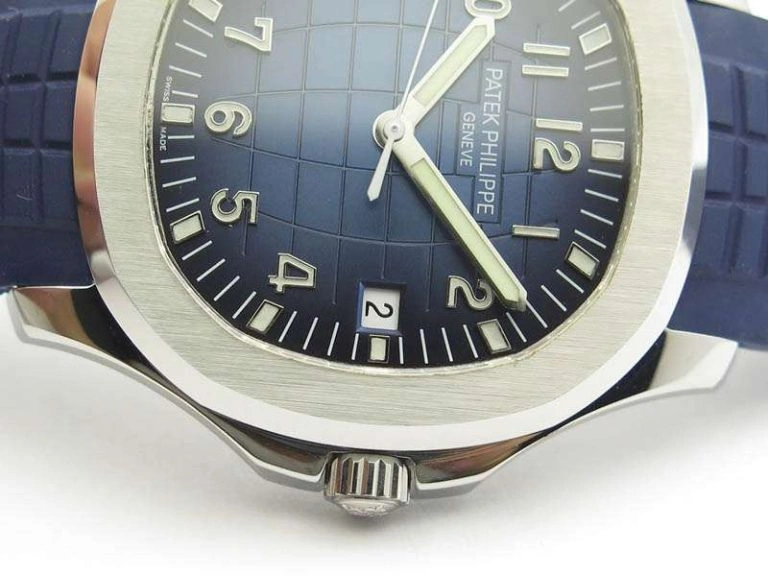 Comfortable Aquanaut Jumbo 42mm SS BP Maker 1:1 Best Edition Blue Dial On Blue Rubber Strap APP324CS 9038