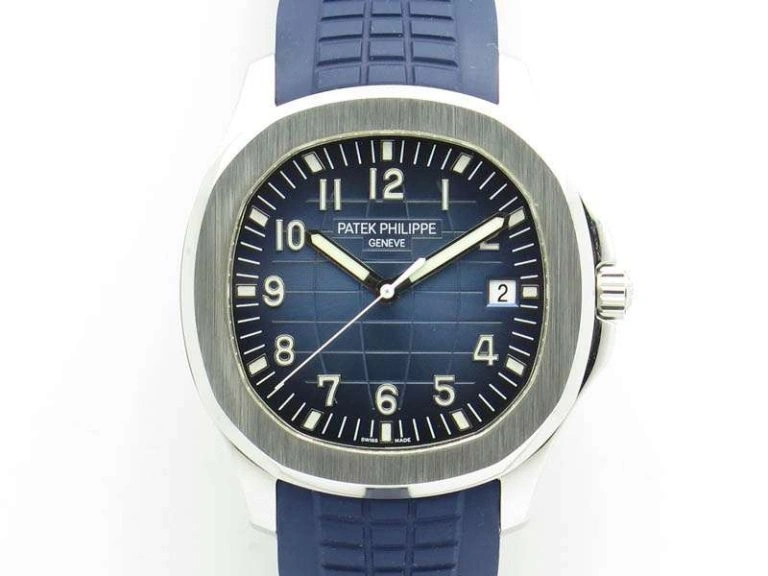 Comfortable Aquanaut Jumbo 42mm SS BP Maker 1:1 Best Edition Blue Dial On Blue Rubber Strap APP324CS 9038