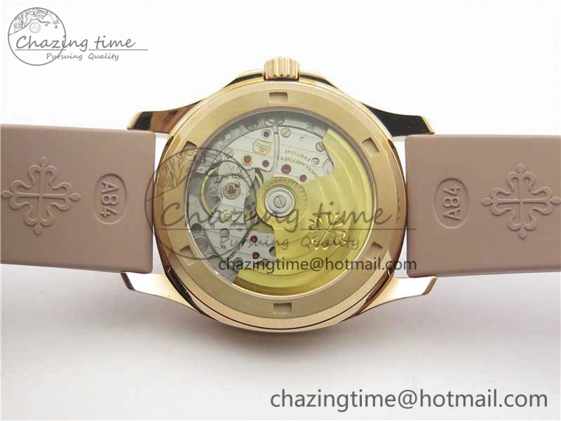 Efficient Aquanaut Jumbo 5069A RG PPF 1-1 Best Edition White MOP Dial on Rubber Strap Asian PP324CS(Free box) 8931