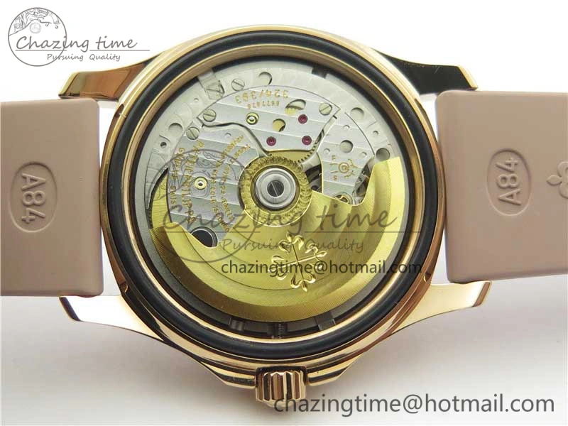 Efficient Aquanaut Jumbo 5069A RG PPF 1-1 Best Edition White MOP Dial on Rubber Strap Asian PP324CS(Free box) 8931