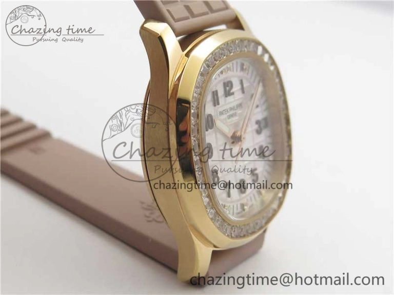 Efficient Aquanaut Jumbo 5069A RG PPF 1-1 Best Edition White MOP Dial on Rubber Strap Asian PP324CS(Free box) 8931