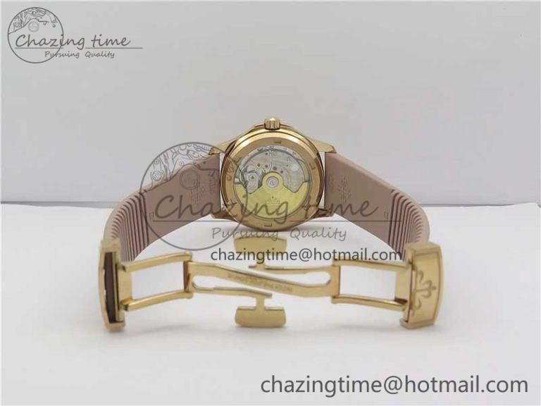 Efficient Aquanaut Jumbo 5069A RG PPF 1-1 Best Edition White MOP Dial on Rubber Strap Asian PP324CS(Free box) 8931