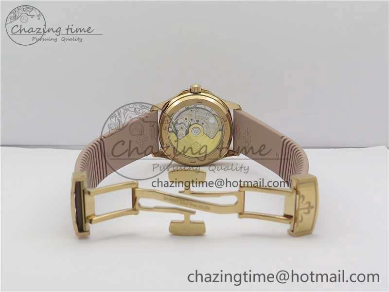 Efficient Aquanaut Jumbo 5069A RG PPF 1-1 Best Edition White MOP Dial on Rubber Strap Asian PP324CS(Free box) 8931