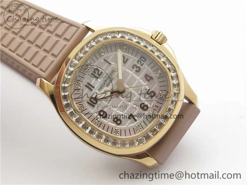 Efficient Aquanaut Jumbo 5069A RG PPF 1-1 Best Edition White MOP Dial on Rubber Strap Asian PP324CS(Free box) 8931