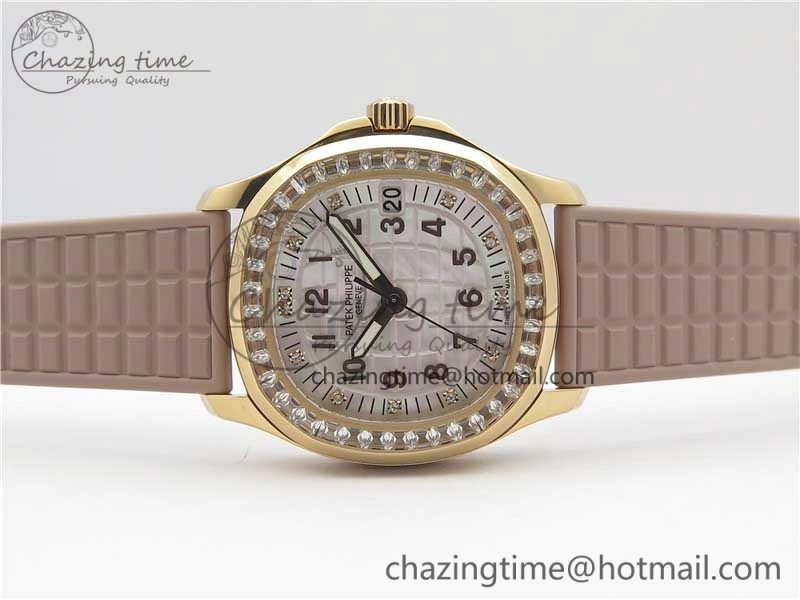 Efficient Aquanaut Jumbo 5069A RG PPF 1-1 Best Edition White MOP Dial on Rubber Strap Asian PP324CS(Free box) 8931