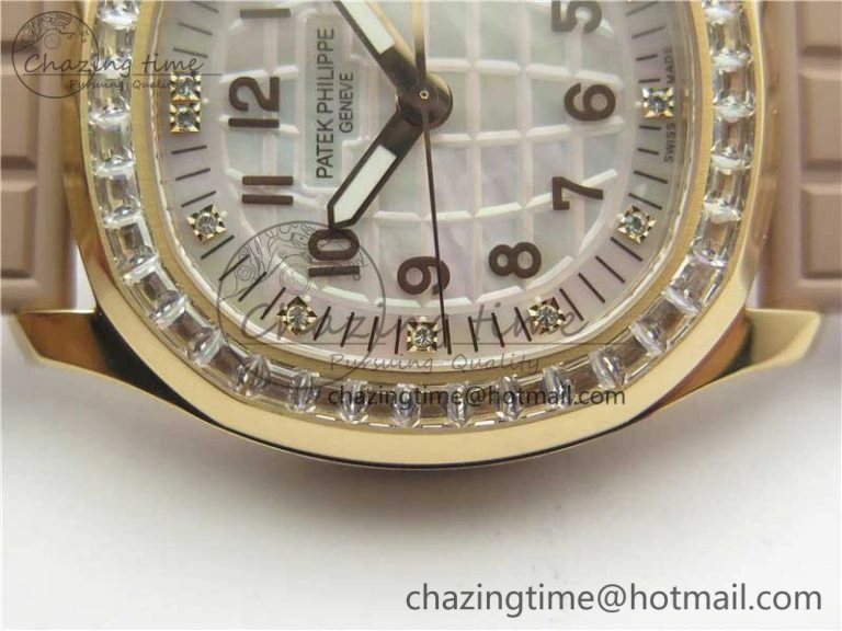 Efficient Aquanaut Jumbo 5069A RG PPF 1-1 Best Edition White MOP Dial on Rubber Strap Asian PP324CS(Free box) 8931