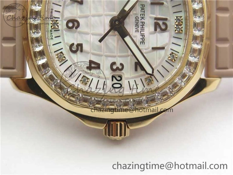 Efficient Aquanaut Jumbo 5069A RG PPF 1-1 Best Edition White MOP Dial on Rubber Strap Asian PP324CS(Free box) 8931