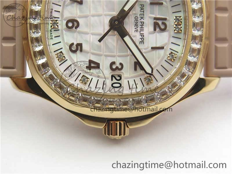 Efficient Aquanaut Jumbo 5069A RG PPF 1-1 Best Edition White MOP Dial on Rubber Strap Asian PP324CS(Free box) 8931