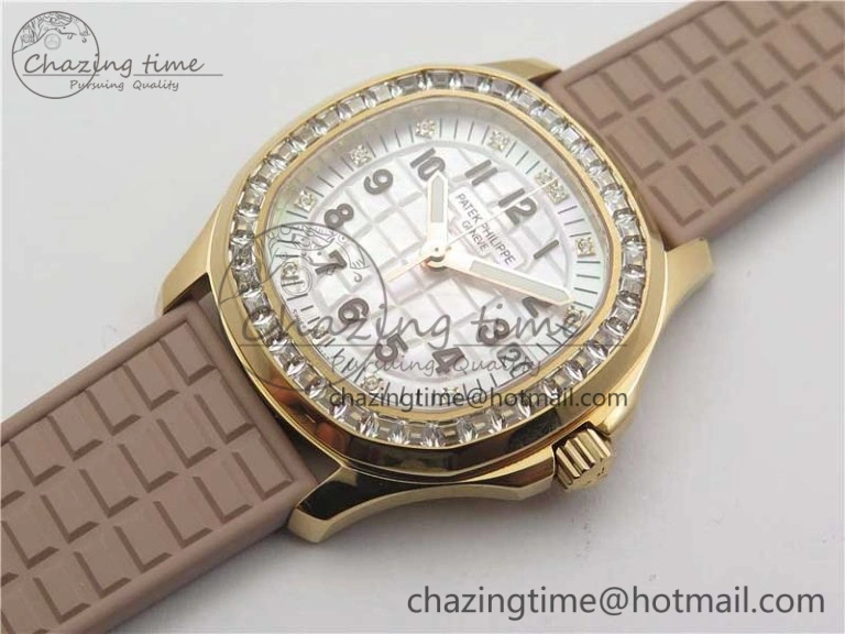 Efficient Aquanaut Jumbo 5069A RG PPF 1-1 Best Edition White MOP Dial on Rubber Strap Asian PP324CS(Free box) 8931