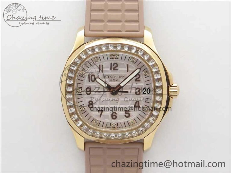 Efficient Aquanaut Jumbo 5069A RG PPF 1-1 Best Edition White MOP Dial on Rubber Strap Asian PP324CS(Free box) 8931