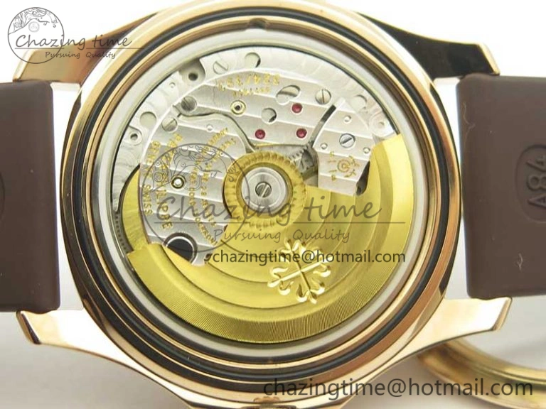 ComfortFit Aquanaut Jumbo 5069A RG TWF Best Edition Brown Dial Diam on Rubber Strap Asian PP324CS (Free Box) 8997