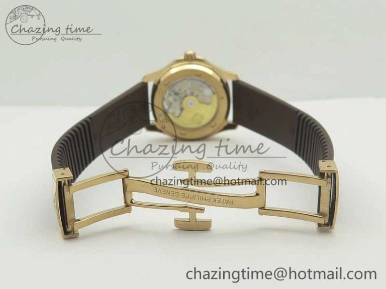 ComfortFit Aquanaut Jumbo 5069A RG TWF Best Edition Brown Dial Diam on Rubber Strap Asian PP324CS (Free Box) 8997