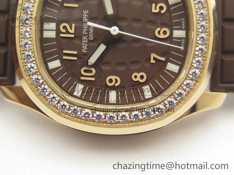 ComfortFit Aquanaut Jumbo 5069A RG TWF Best Edition Brown Dial Diam on Rubber Strap Asian PP324CS (Free Box) 8997