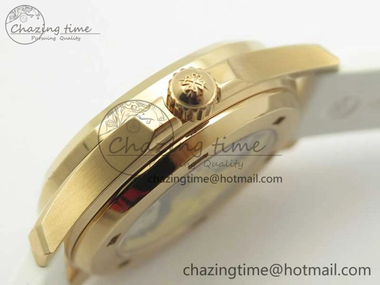 EasyCare Aquanaut Jumbo 5069A RG TWF Best Edition White Dial Diam on Rubber Strap Asian PP324CS (Free Box) 9000