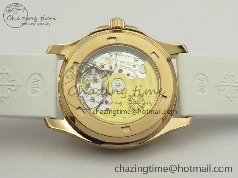 EasyCare Aquanaut Jumbo 5069A RG TWF Best Edition White Dial Diam on Rubber Strap Asian PP324CS (Free Box) 9000