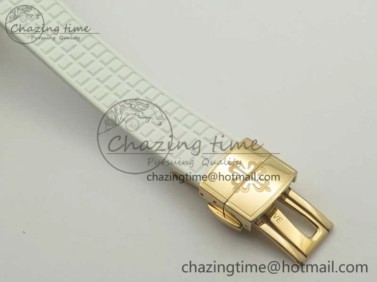 EasyCare Aquanaut Jumbo 5069A RG TWF Best Edition White Dial Diam on Rubber Strap Asian PP324CS (Free Box) 9000