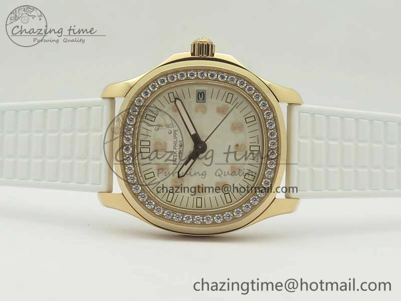 EasyCare Aquanaut Jumbo 5069A RG TWF Best Edition White Dial Diam on Rubber Strap Asian PP324CS (Free Box) 9000