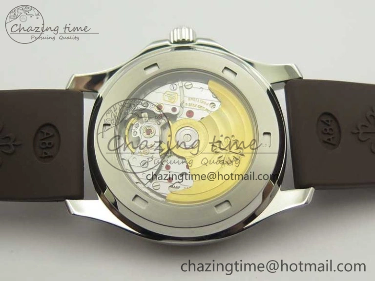 Bright Aquanaut Jumbo 5069A SS Best Edition Brown Dial On Brown Rubber Strap A324 (Free Box) 9001
