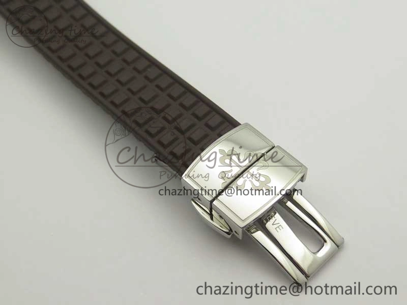 Bright Aquanaut Jumbo 5069A SS Best Edition Brown Dial On Brown Rubber Strap A324 (Free Box) 9001