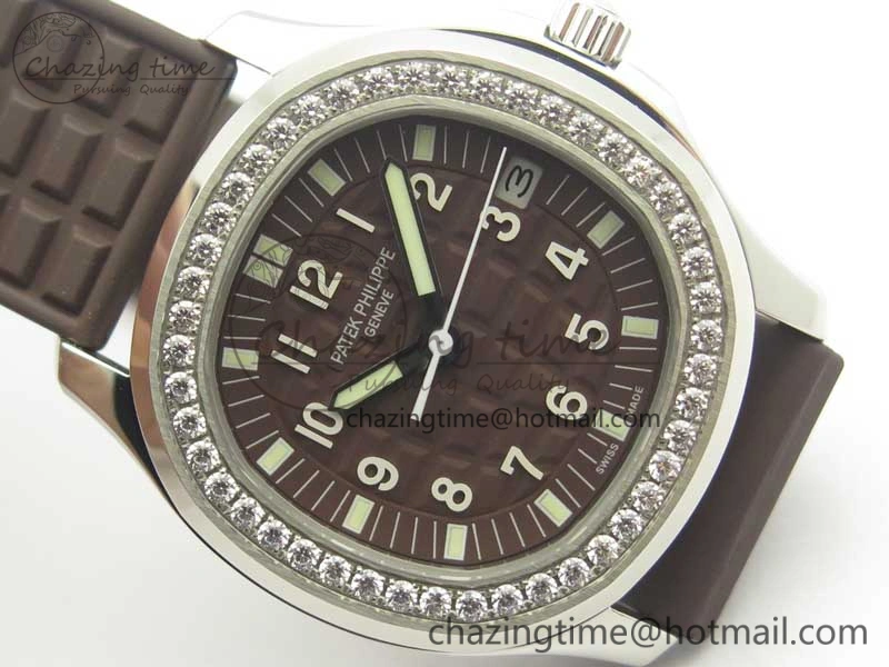 Bright Aquanaut Jumbo 5069A SS Best Edition Brown Dial On Brown Rubber Strap A324 (Free Box) 9001