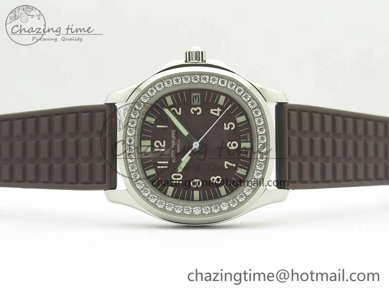 Bright Aquanaut Jumbo 5069A SS Best Edition Brown Dial On Brown Rubber Strap A324 (Free Box) 9001