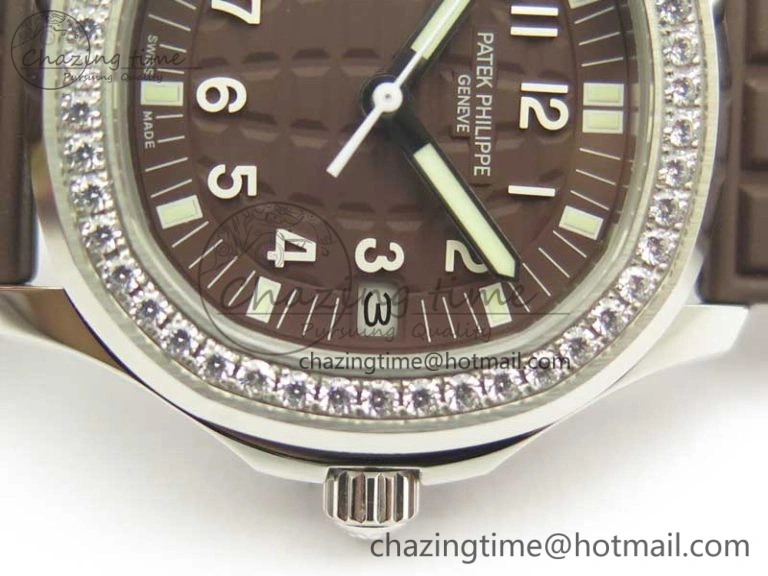 Bright Aquanaut Jumbo 5069A SS Best Edition Brown Dial On Brown Rubber Strap A324 (Free Box) 9001