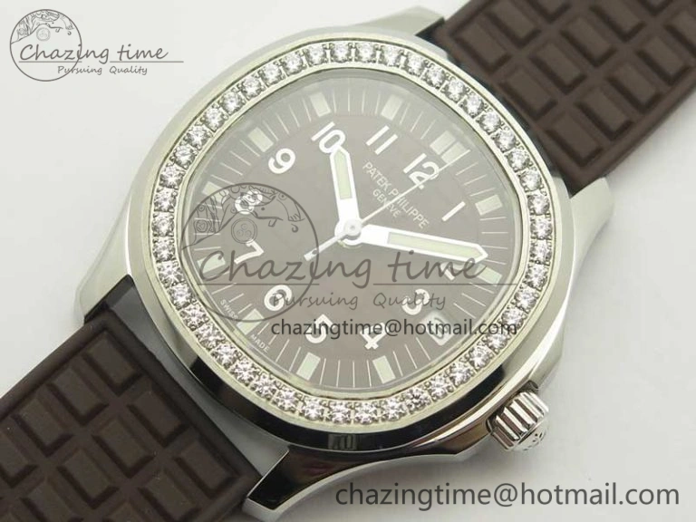 Bright Aquanaut Jumbo 5069A SS Best Edition Brown Dial On Brown Rubber Strap A324 (Free Box) 9001