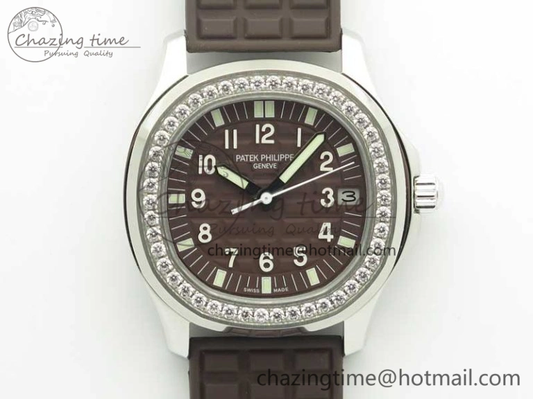 Bright Aquanaut Jumbo 5069A SS Best Edition Brown Dial On Brown Rubber Strap A324 (Free Box) 9001